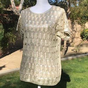 🆕NWT Chico’s Foil Pullover Sweater!